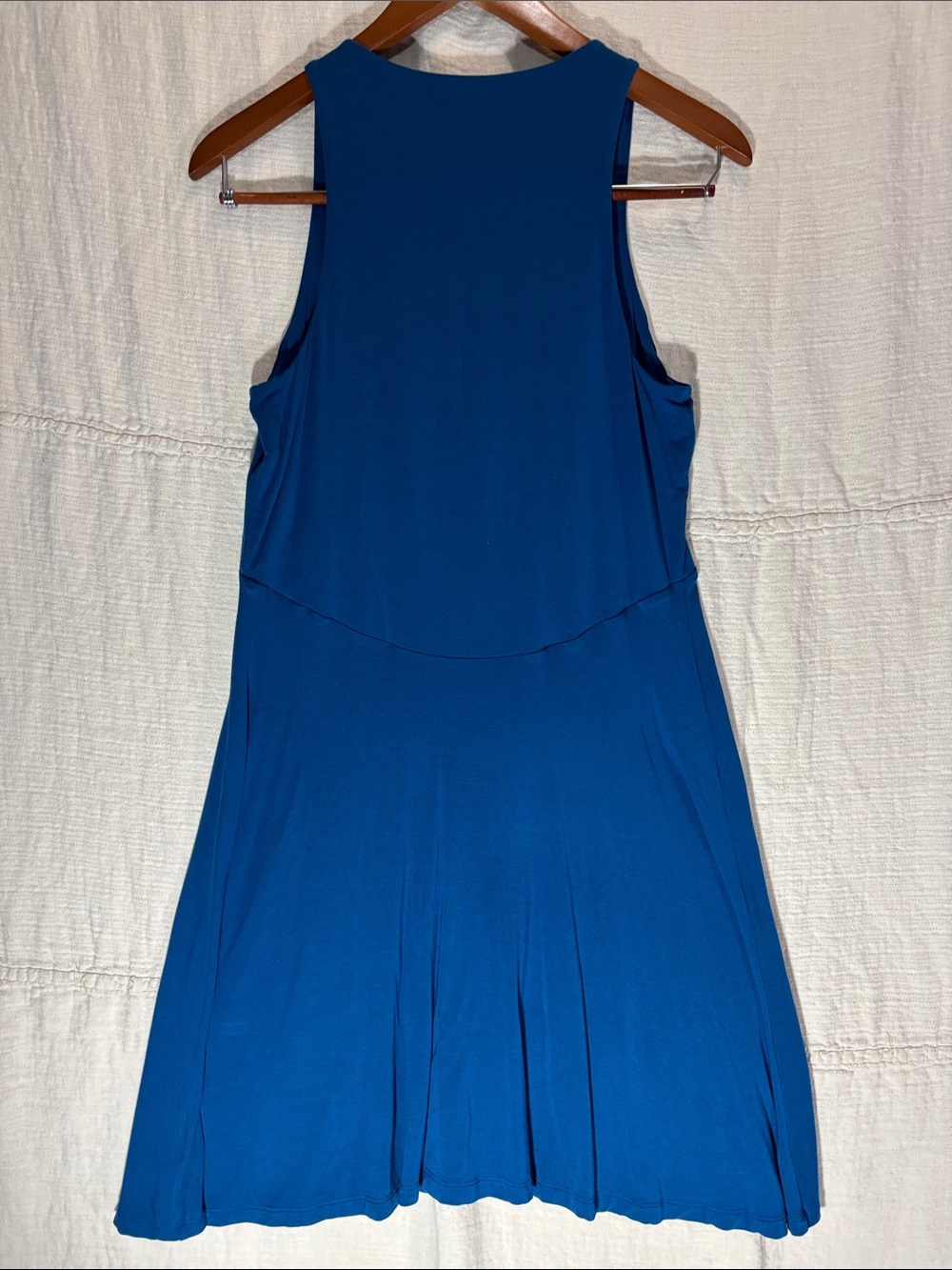 Athleta Santorini Thera Modal Travel Midi Dress Teal/Aqua Blue EUC - Picture 7 of 7